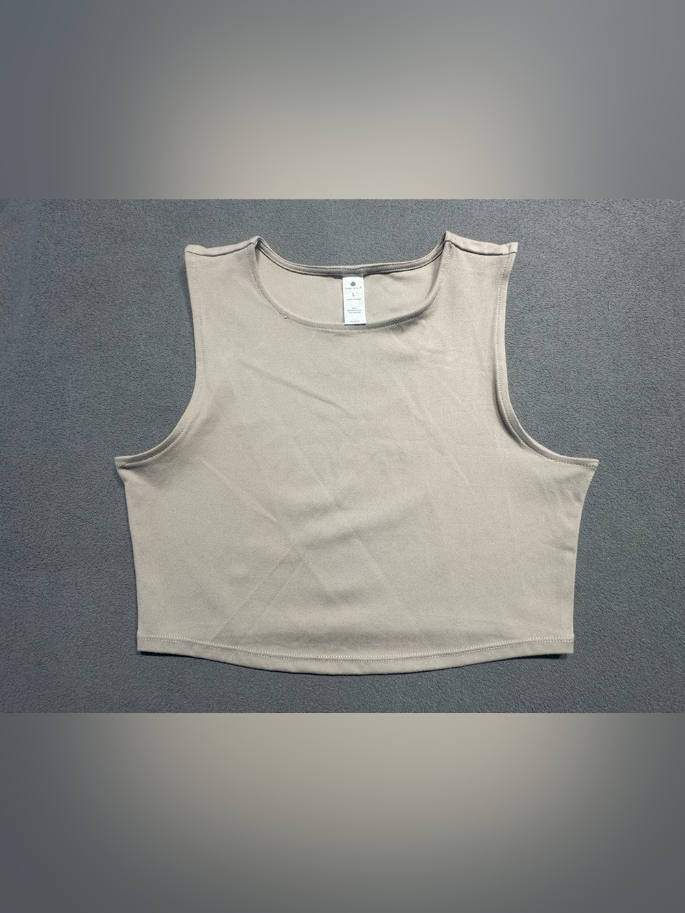 Women’s Yogalicious Light Beige Cropped Tank